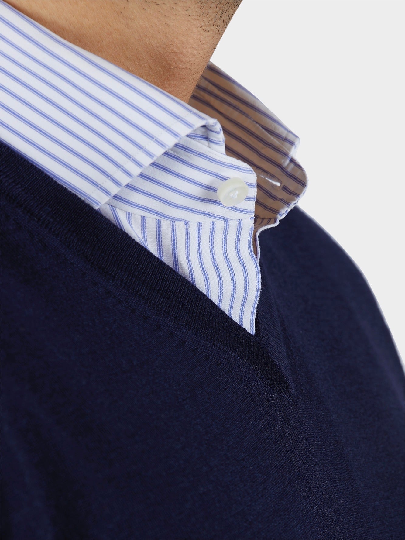 Рубашка поло с длинными рукавами из шерстяного трикотажа — изображение 2